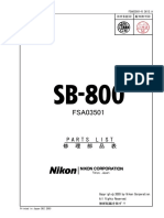 SB-800 Part List