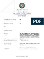 Asamblea Nacional: Trámite Legislativo 2019-2020