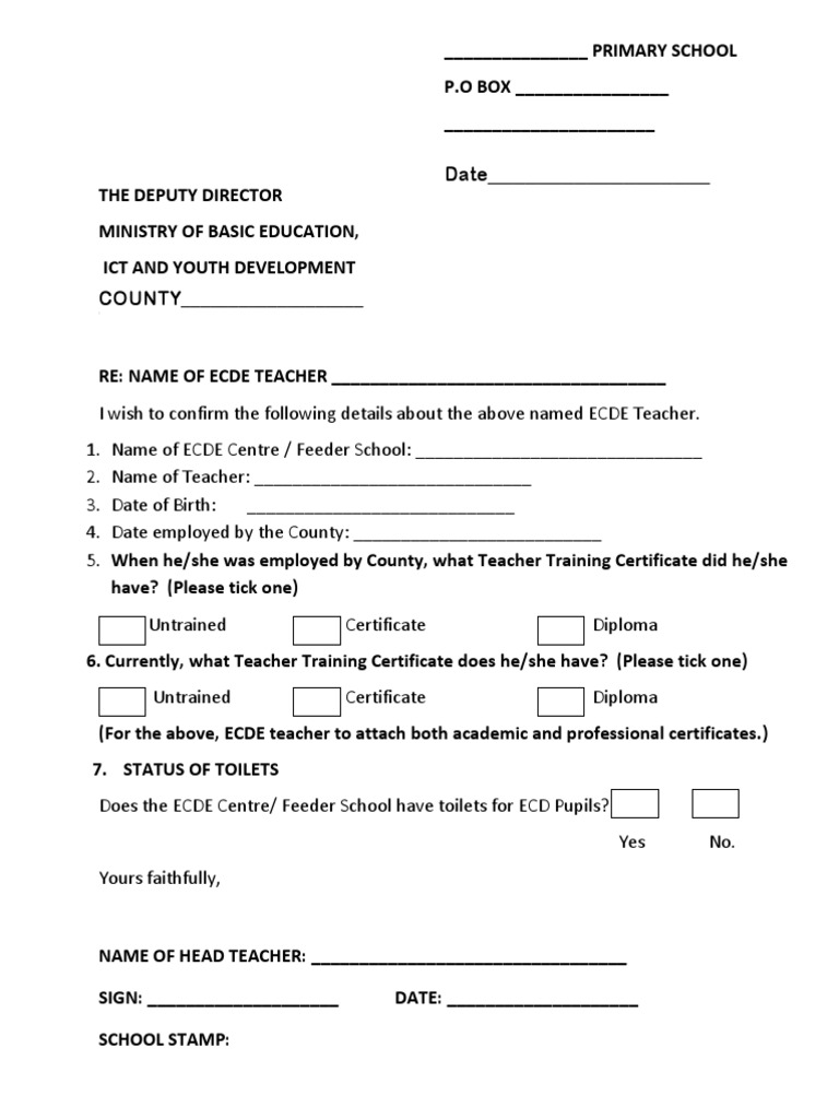 Ecde Data Capture Form PDF