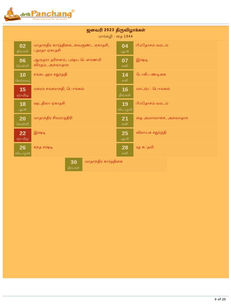 Jan2023 Drik Panchang Tamil Calendar v1.0.1 2 PDF