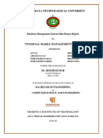 Visvesvaraya Technological University: Database Management System Mini-Project Report