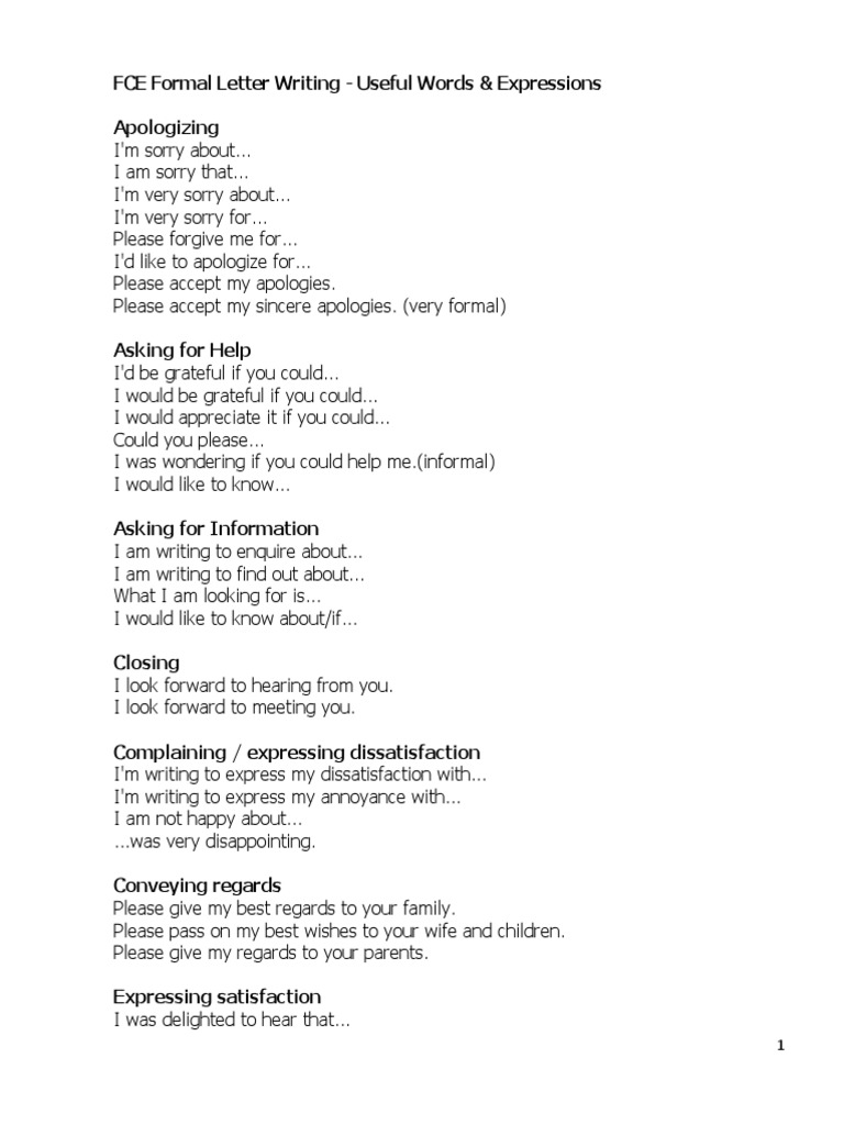 FCE Formal Letter Writing Guide | PDF | Language Arts & Discipline