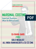 Marginal Costing Imp Qs PDF