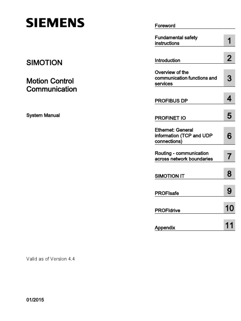 Simotion Motion Control Communication System Manual | PDF | Computing ...