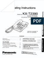 Panasonic kx-t2390 Operation Manual