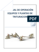 Manual de Operación Equipos y Plantas de Trituracion PDF