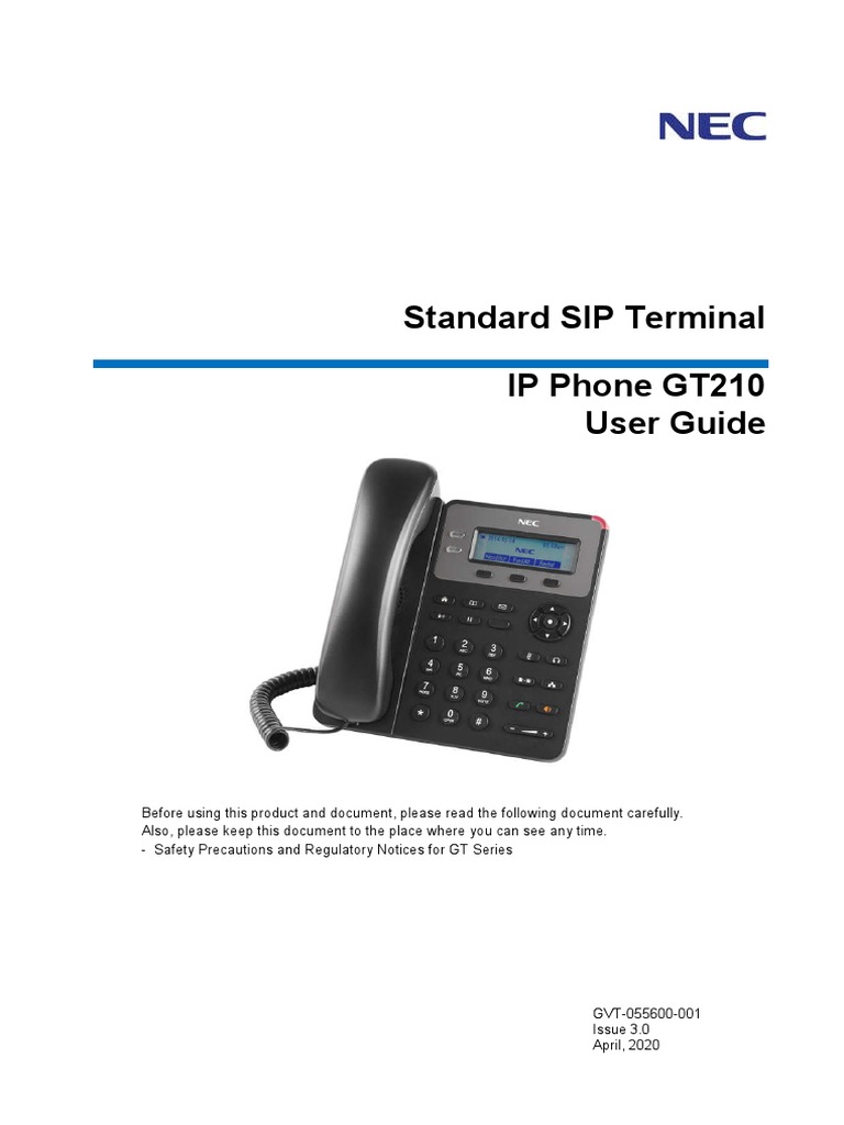 GT210 IP Phone User Guide | PDF | Ip Address | Session Initiation Protocol