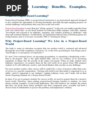 Project Based Learning
