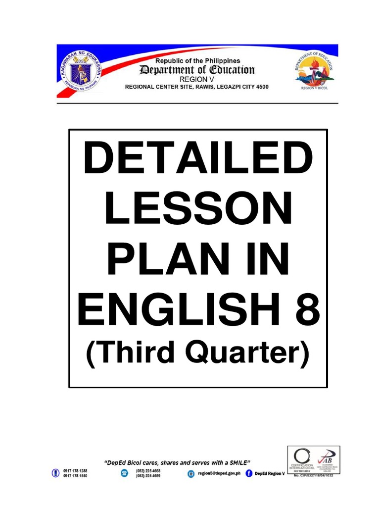 GRADE 83rd Quarter DLP in English Final PDF PDF Lesson Plan