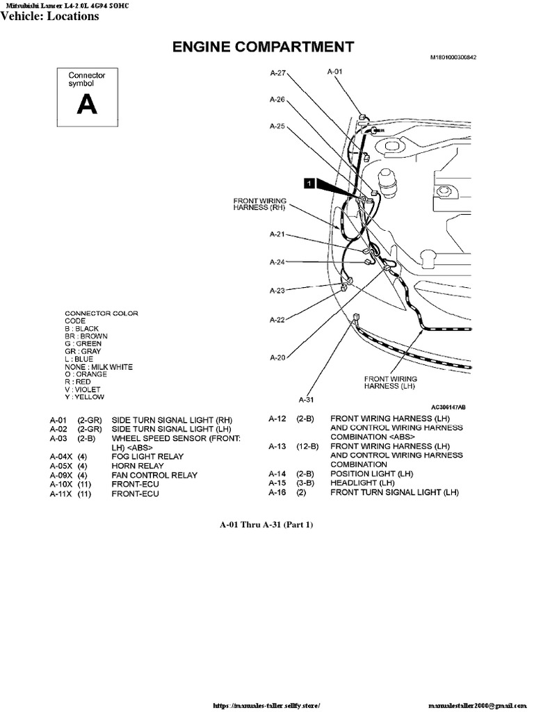 Mitsubishi Lancer 4G94 Engine Guide | PDF | Front Wheel Drive Vehicles ...
