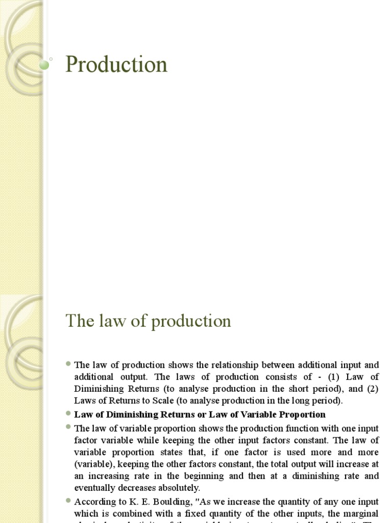 Unit-3 Economics | PDF | Production Function | Economies Of Scale