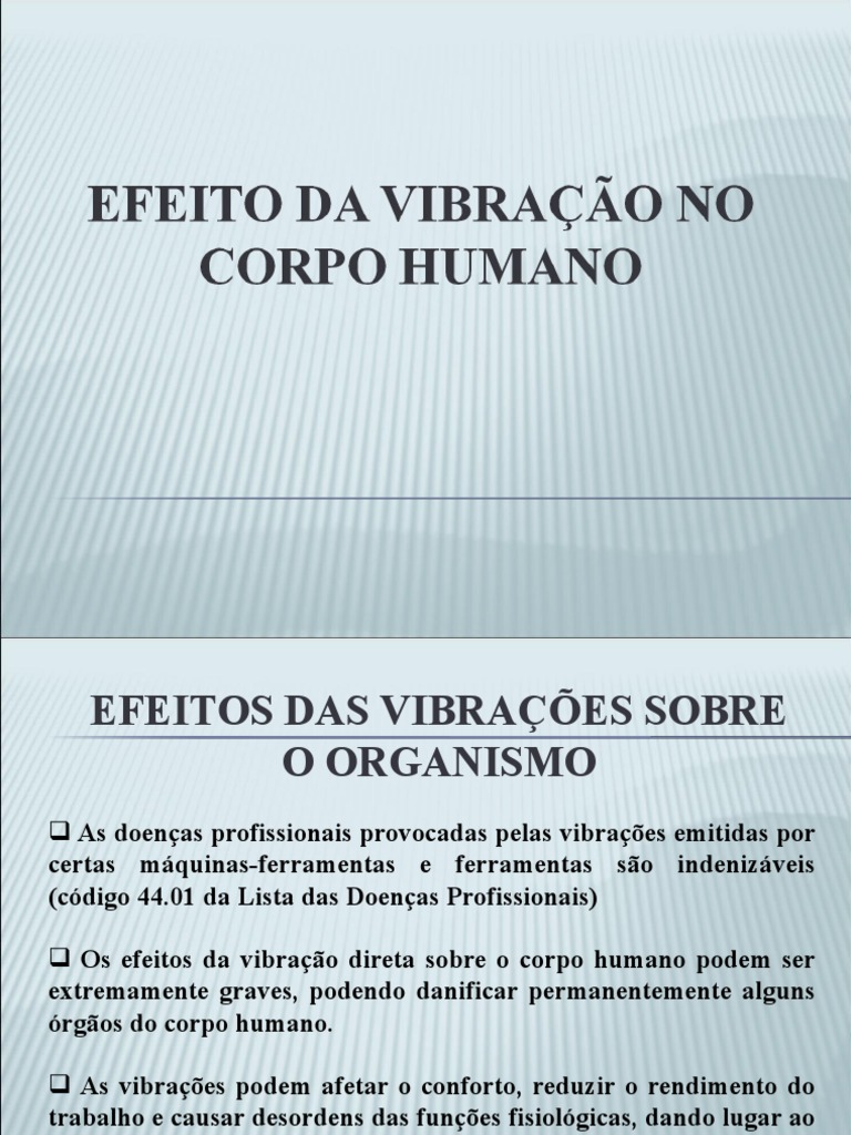 Efeito Da Vibração No Corpo Humano | PDF | Oscilação | Ressonância