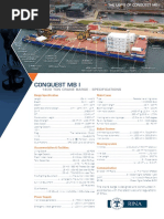 1400 Ton Heavy Lift Barge - Dutch Offshore Leaflet Conquest MB1