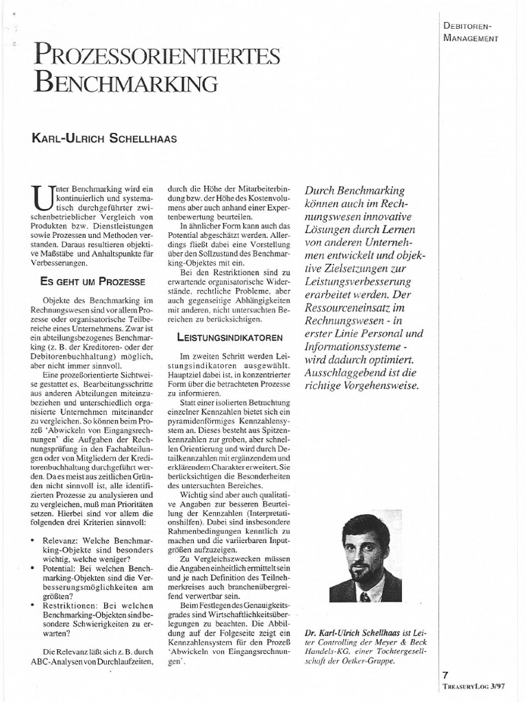 Prozessorientiertes Benchmarking Schellhaas KarlUlrich 1997 PDF PDF