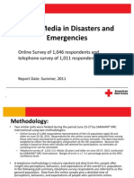 SURVEY DATA: Social Media in Emergencies 2011