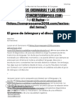 AMP —XI Congreso » El goce de lalengua y el discurso