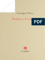 Espèces Despaces by Perec Georges