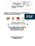 Manual de Conservación, Transporte y Distribución de Alimentos RG PDF