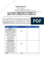 Acta de Asamblea - Comercial Bonoco - Cambio de Accionista