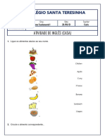 Atividade Inglês 2° Ano