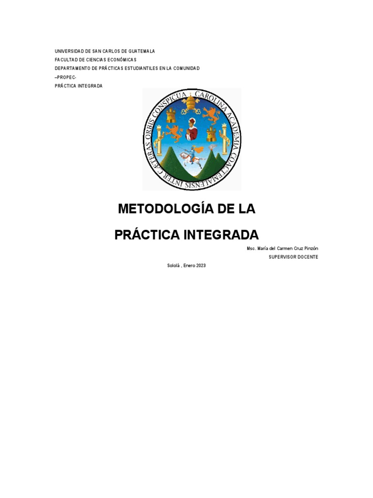 Metodología para Práctica Integrada PROPEC | PDF | Teoría | Conocimiento