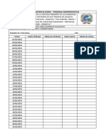 Hoja de Asistencia Diaria PDF