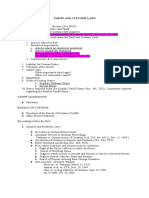 Outline On Tariff and Customs Law