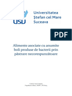 Alimente Asociate Cu Anumite Boli Produse de Bacterii Prin Păstrare Necorespunzătoare