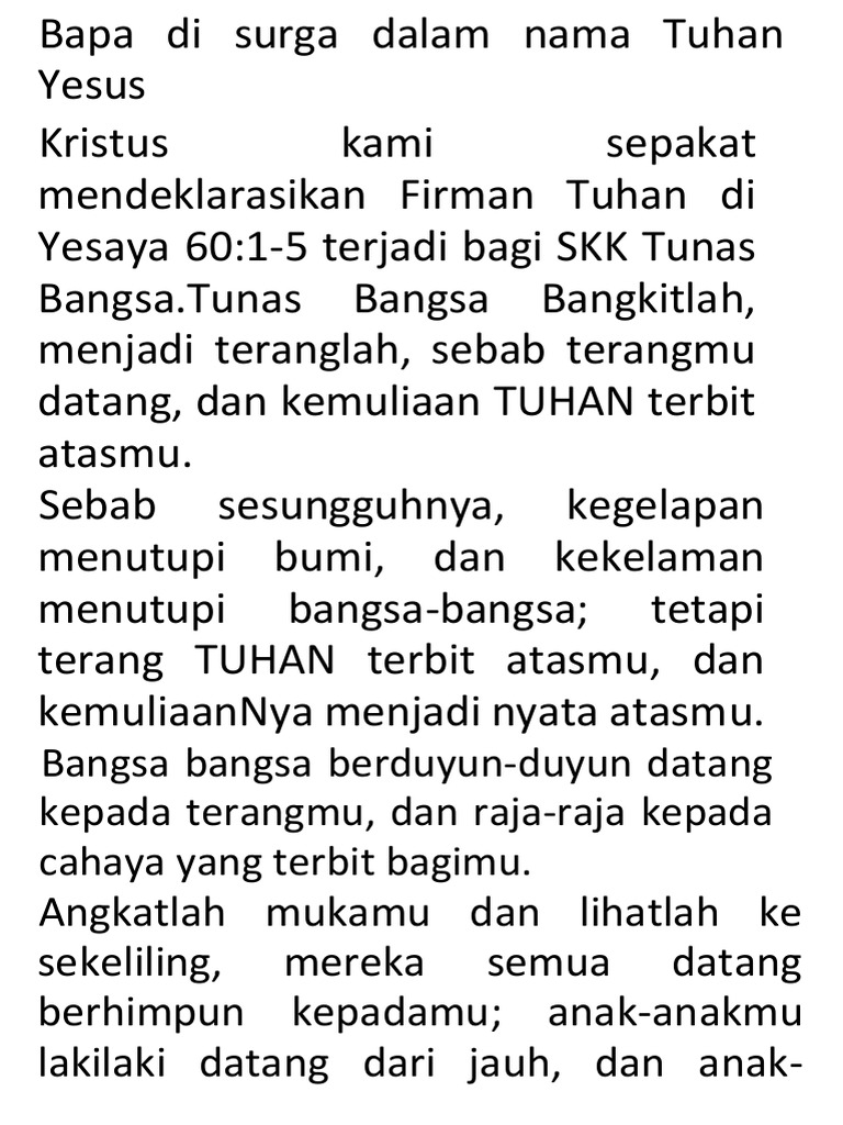 Doa Tunas Bangsa 2023 PDF