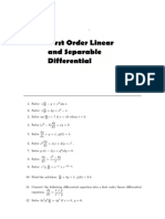 First Order Linear and Separable Differential Equations