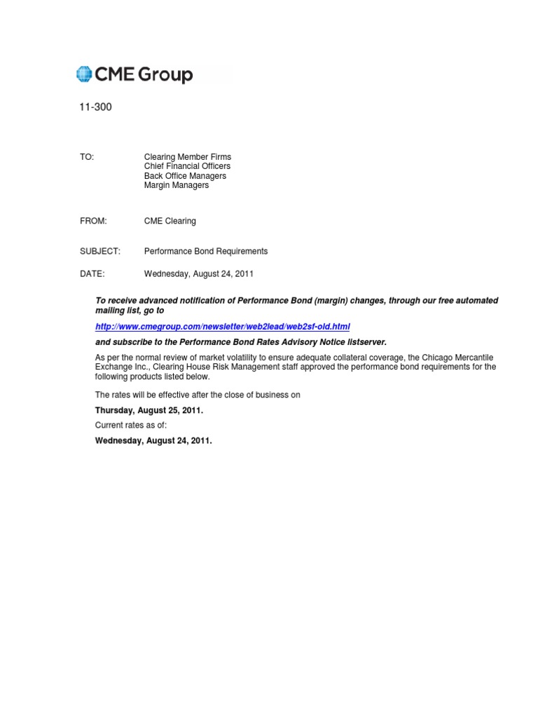 Cme Margin Hike Gold PDF Margin (Finance) Clearing House (Finance)