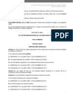 Ley de Responsabilidades de Los Servidores Publicos para El Estado de Hidalgo