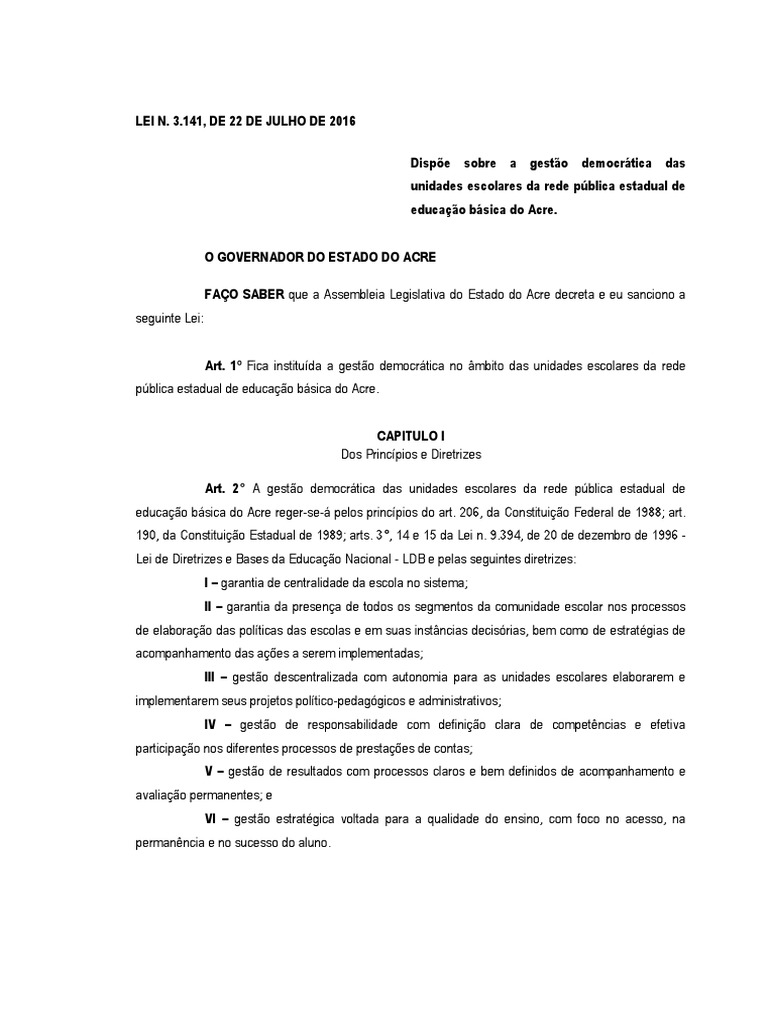 Lei 3141 | PDF | Eleições | Pedagogia