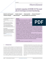 As Sequelas Neuropsiquiátricas Crônicas de COVID-19 - Possíveis Impactos em Demências e DA