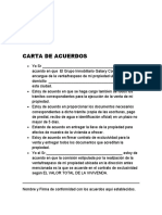 Carta de Acuerdos