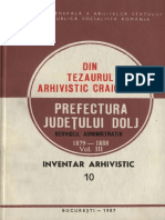 Din Tezaurul Arhivistic Craiovean Prefectura Judetului Dolj - Vol III - 1987 PDF