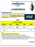 2do Grado - Rol de Examenes Bimestrales