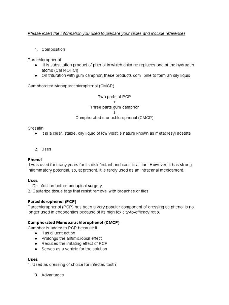 3.5 Phenol PDF Medical Specialties Dentistry Branches