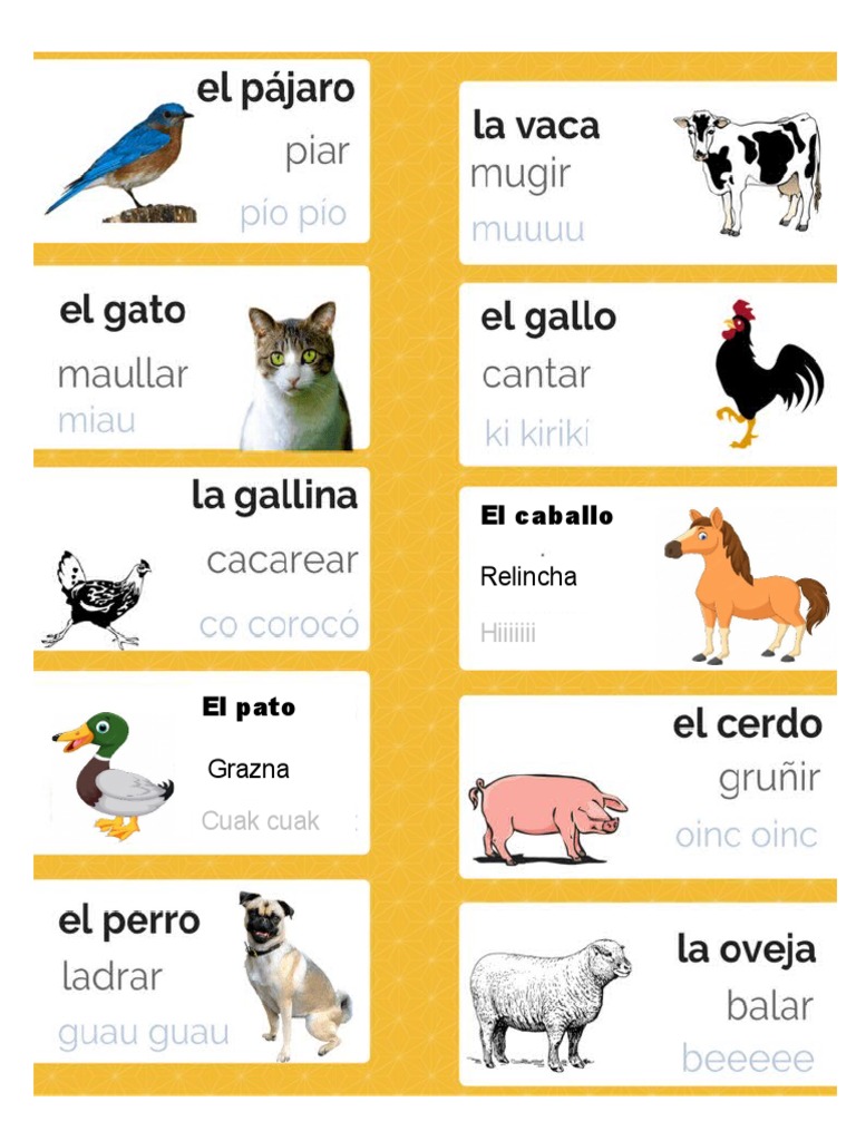 Sonidos Animales de Granja | PDF
