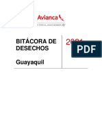 Bitácora desechos Guayaquil 2021