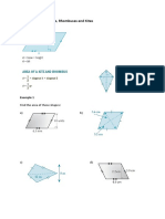 Area of Parallelograms, Rhombuses and Kites