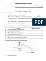 Separation Techniques Worksheet