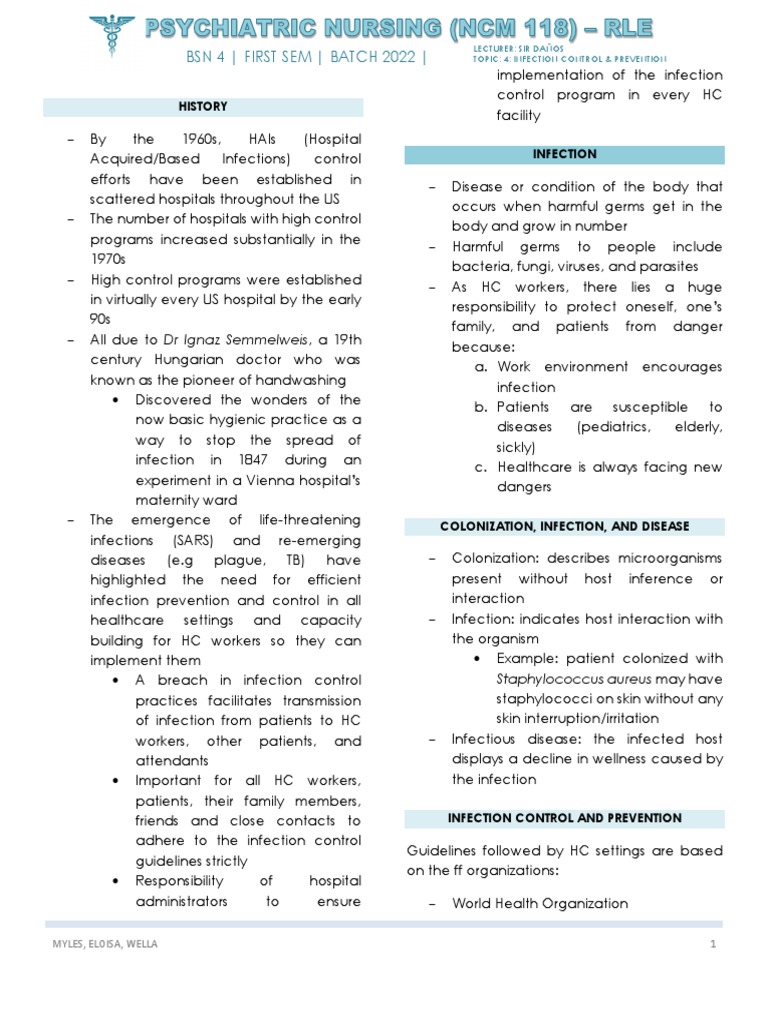 Infection Control Guidelines for Healthcare | PDF | Hospital Acquired ...