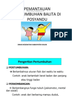 Pemantauan Pertumbuhan Balita Di Posyandu