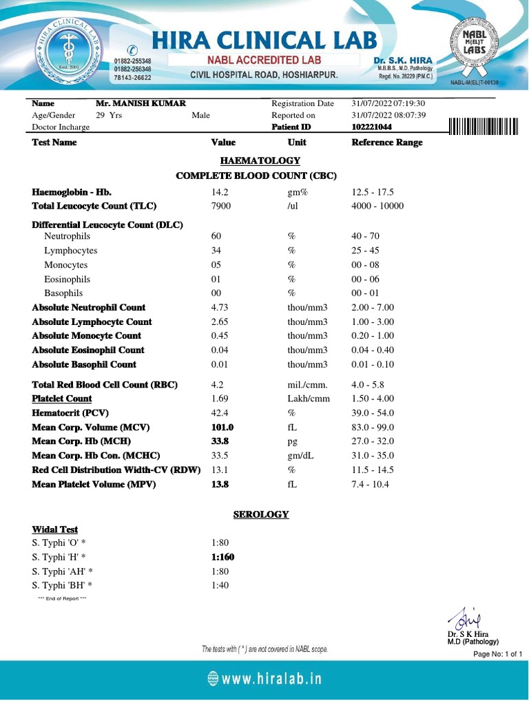 Manish 1 | PDF | White Blood Cell | Clinical Medicine