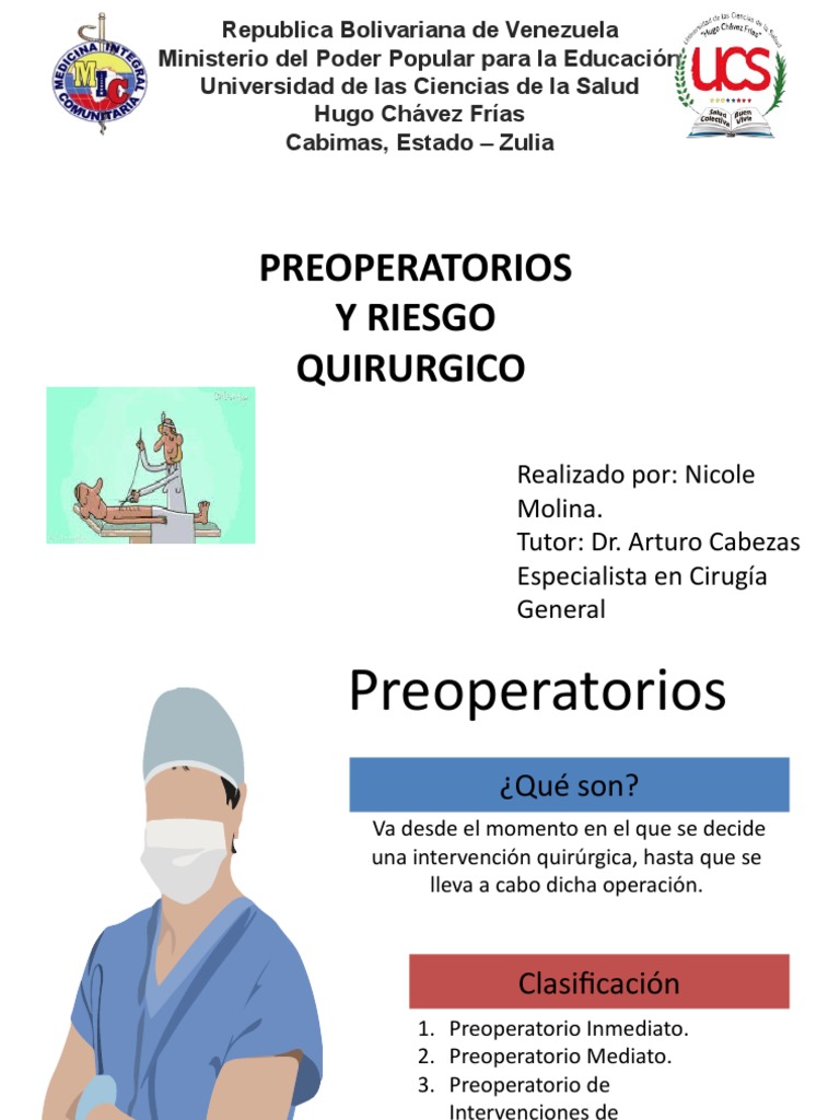 Clasificación del Riesgo Quirúrgico | PDF | Cirugía | Anestesia