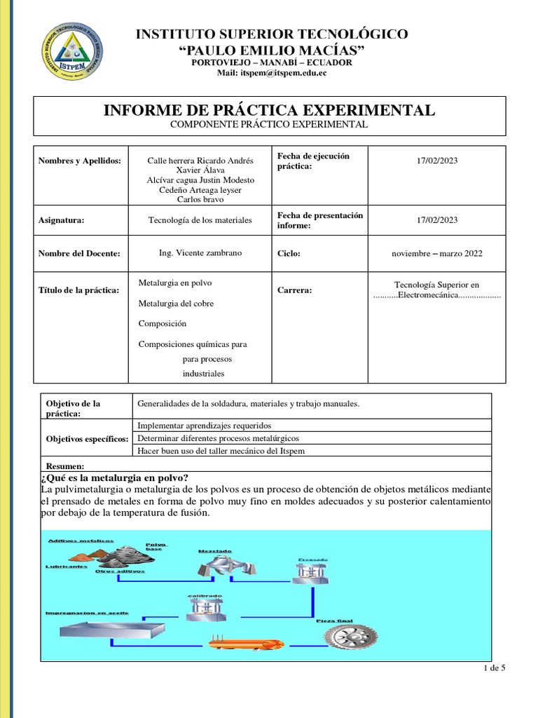 Unidad 3 Practico Experimental TDM | PDF | Metalurgia | Soldadura
