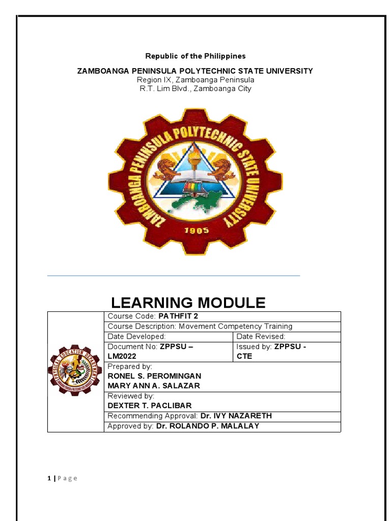 Learning Module: Republic of The Philippines Zamboanga Peninsula ...