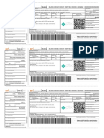 Recibo de parcelas com instruções de pagamento