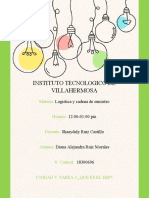 Instituto Tecnologico de Villahermosa: Materia: Horario: Docente: Alumna: N. Control: Unidad 5: Tarea 2 ¿Que Es El Erp?